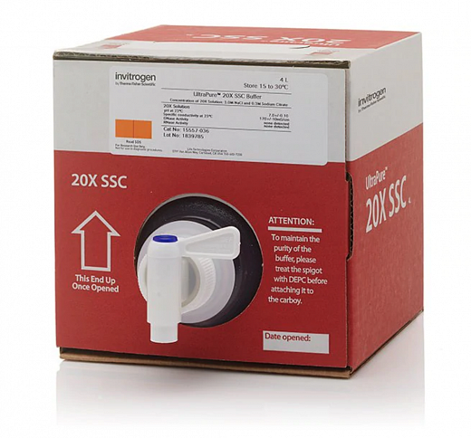 Буфер SSC (цитратно-солевой раствор), 20X, UltraPure