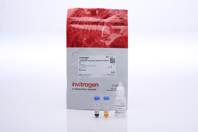 Набор LIVE/DEAD BacLight Bacterial Viability Kit, для флуор. анализа (микроскопия, цитометрия) жизнеспособности клеток бактерий