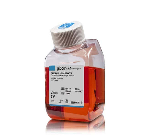 Среда DMEM GlutaMAX, высокое содержание глюкозы, без глутамина, с пируватом, с феноловым красным, без ХЕПЕС