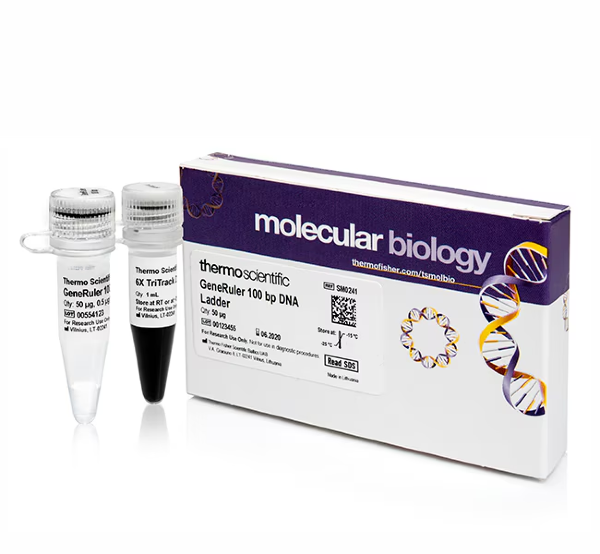 Маркер длин ДНК GeneRuler 100 bp, 10 фрагментов от 100 до 1000 п.н., 0,5 мкг/мкл