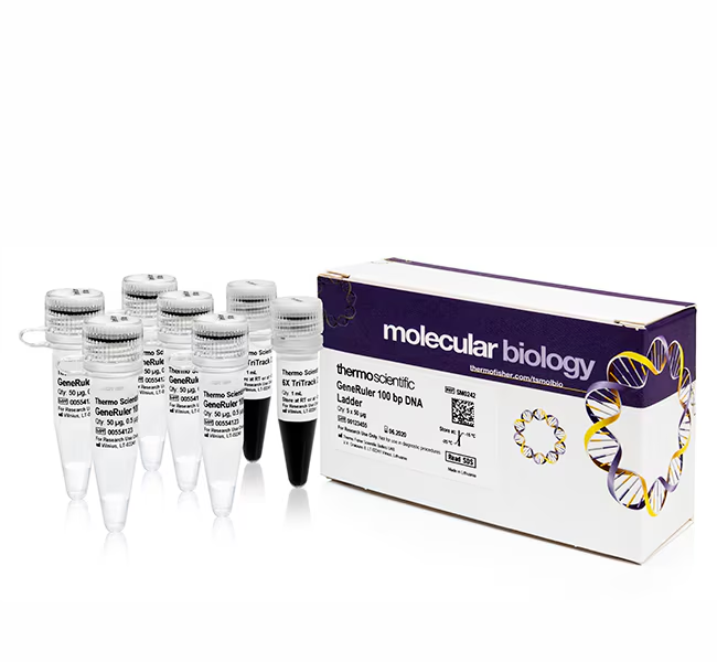 Маркер длин ДНК GeneRuler 100 bp, 10 фрагментов от 100 до 1000 п.н., 0,5 мкг/мкл