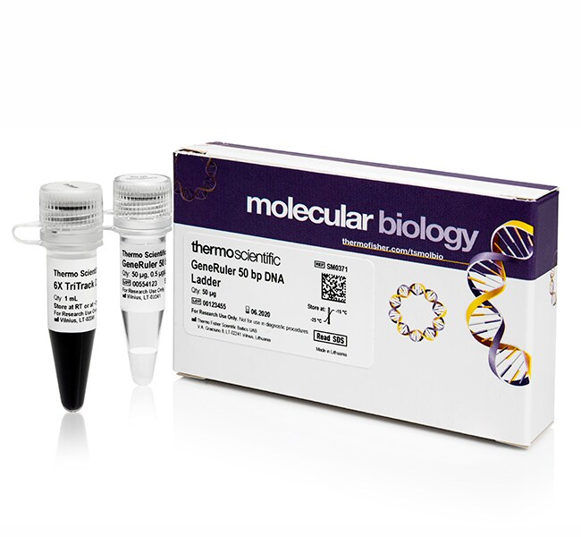 Маркер длин ДНК GeneRuler 50 bp, 13 фрагментов от 50 до 1000 п.н., 0,5 мкг/мкл