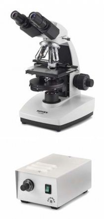 Microscope with heating table